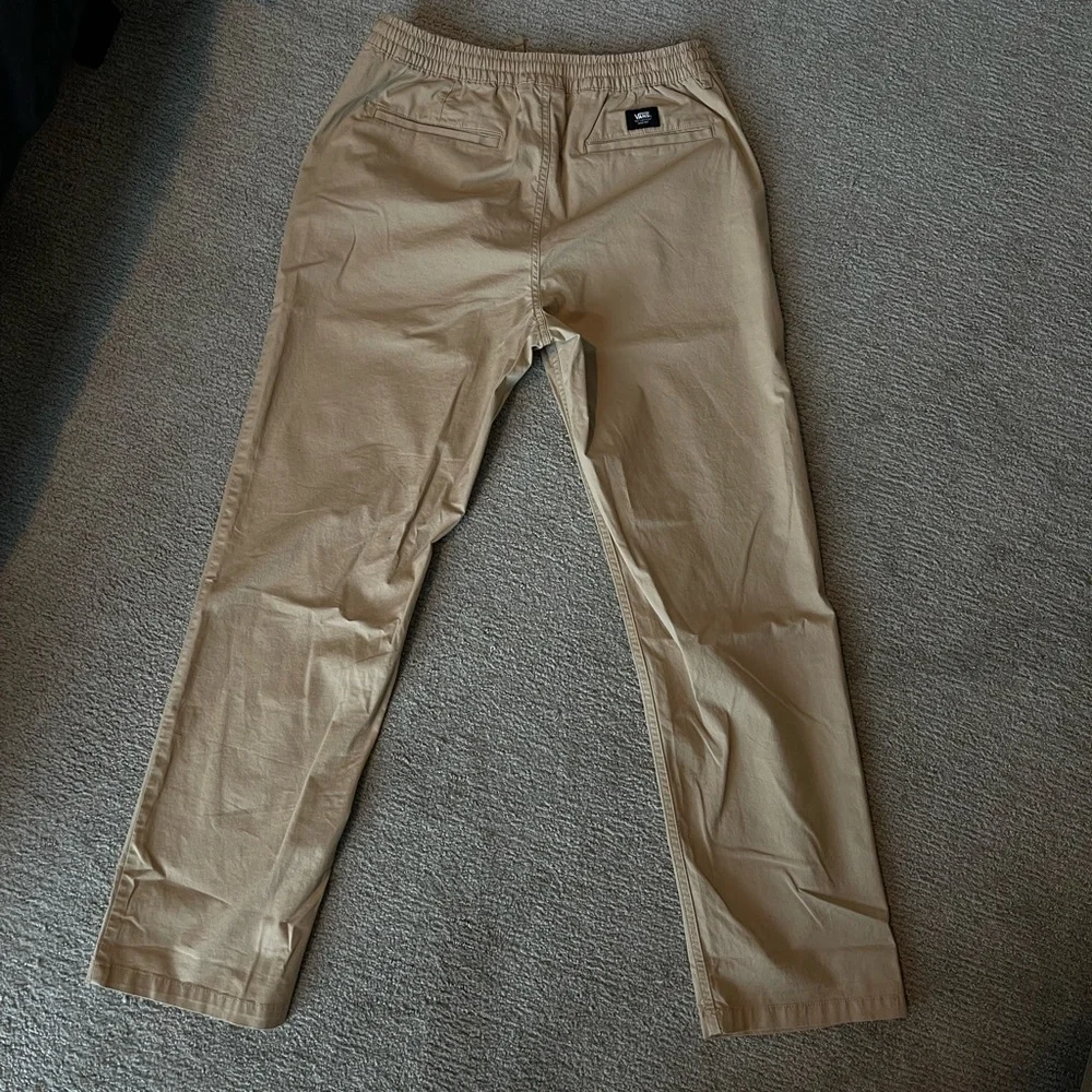 Vans Drawstring Chino Pants in Khaki - Picture 2 of 2